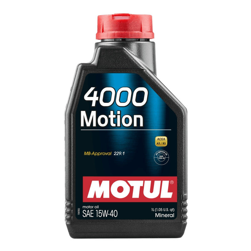 Aceite mineral Marca MOTUL 4000 Motion SAE 15W40. 1 L