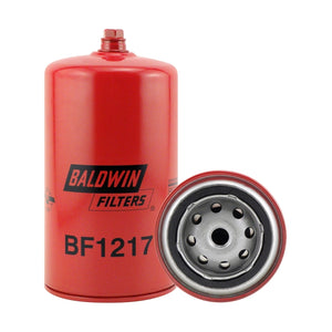 Filtro combustible sellado industrial BF1217 con purga, marca BALDWIN para IVECO. Equivalencias: 33327 - FS1254 - 1908547