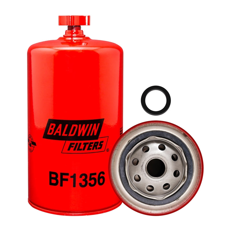 Filtro combustible sellado industrial BF1356 con purga BALDWIN, para CUMMINS. Equivalencia: 33722 - P550899 - FS19608