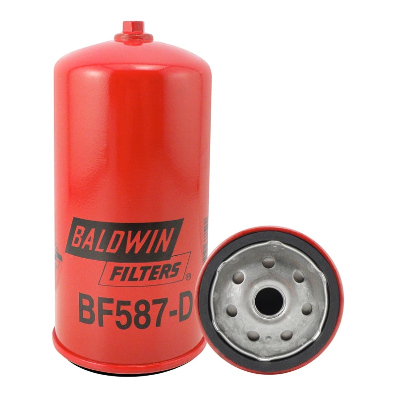 Filtro combustible sellado industrial BF587-D con purga marca BALDWIN, para IVECO. Equivalencias: 33472 - FF42006 - P550588