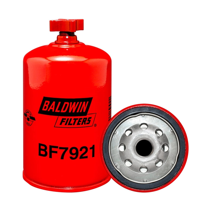 Filtro combustible sellado industrial BF7921 con purga marca BALDWIN, para NEW HOLLAND. Equivalencias: 33472 - P550248 - WK842