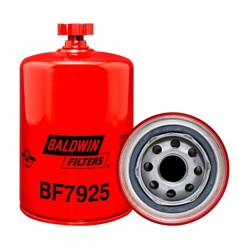 Filtro combustible sellado industrial BF7925 con purga marca BALDWIN, para MASSEY FERGUSON. Equivalencias: FS20009 - 1372444