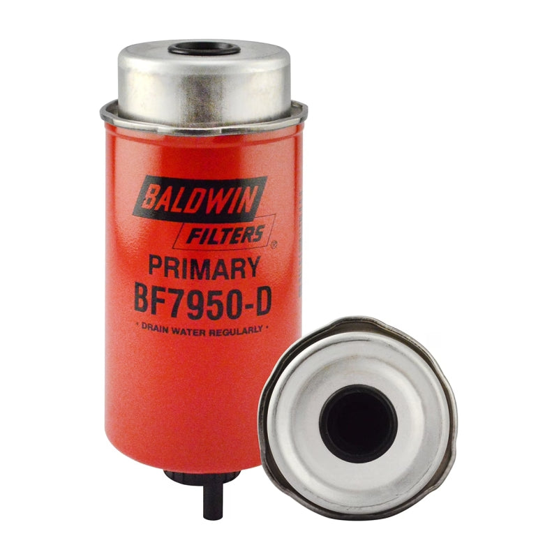 Filtro combustible sellado industrial BF7950-D con separador de agua marca BALDWIN, para JOHN DEERE. Equivalencias: RE529643 - P551435