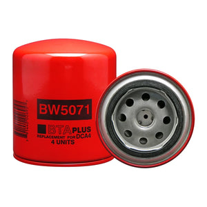 Filtro sellado refrigerante BW5071 marca Baldwin, para CUMMINS. Equivalencias: 24071 - WF2071 - P552071